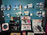a display of cosmetics products on display in a store