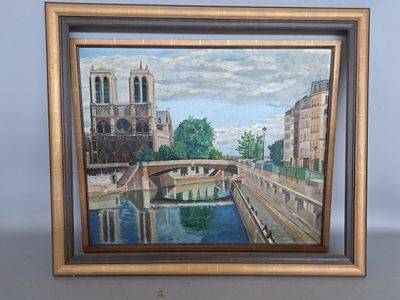 R. DELERSTAL (XXème) Pêcheurs aux bords de Seine