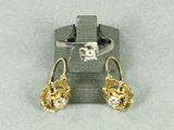 gros plan d'une paire de boucles d'oreilles sur un support