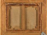 an image of a painting of a window in a wooden frame