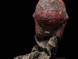 an image of a sculpture of a ball on a black surface