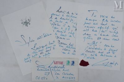 MATHIEU Georges (1921-2012) Lettre manuscrite, 1990
