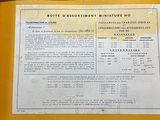 a yellow box with information on it sitting on a table