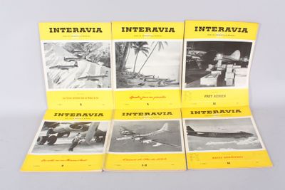 lot de revues diverses, dont INTERAVIA (revue aéronautique) …