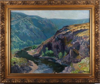 Georges MOULLADE (1893-1968) Gorges de la Loire à St Victor