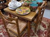 a table with a lot of plates and bowls on it