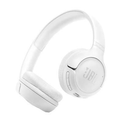 a pair of white headphones sitting on top of each other
