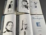 sketches of a man in a top hat and a woman in a top hat and a man in a top hat and a woman in a top hat