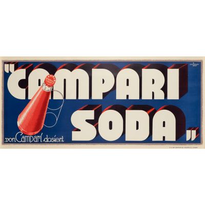 Campari Soda Bannière Lithographie [Non-feuille].