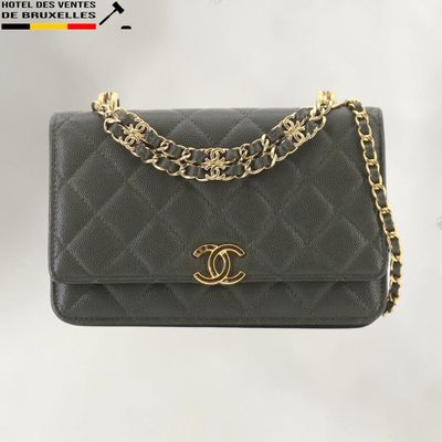 chanel black quilted lambskin flap bag with gold hardware