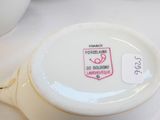 a close up of a bowl with a label on it