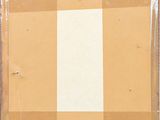 painting of a brown and white checkered pattern in a wooden frame