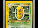 a close up of a pokemon card with a banana on it