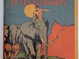 un vieux livre sur lequel figure l'image d'un homme chevauchant un éléphant