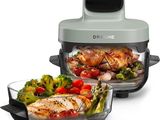two dishes of food that include chicken, broccoli, and tomatoes