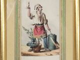 painting of a woman with a bottle of wine in her hand