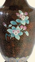 Paire de lampes à fût globulaire en bronze émaillé cloisonné… (photo 4)