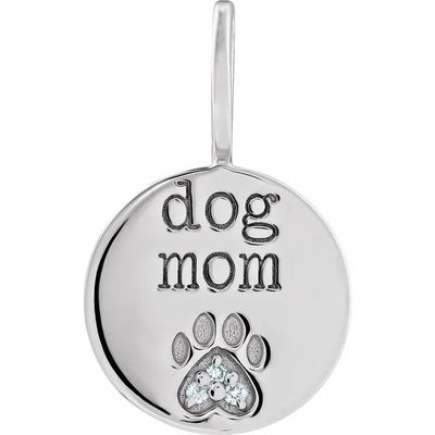 un pendentif « maman chien » orné d'une empreinte de patte