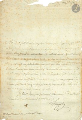 a piece of old paper with writing on it