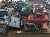 a lot of tools that are sitting on a pallet
