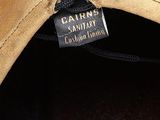 a close up of a hat with a tag on it