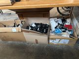 a box full of assorted items sitting on a table