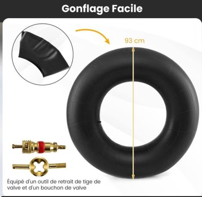 Bouée air gonflable de 93 CM + un casier à vin