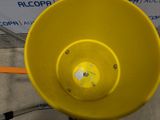 a yellow light that is on top of a table