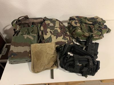 Lot of 6 bags saddlebags and belt including military ty