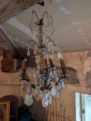 Lustre à pampilles - 6 Lumières - H.