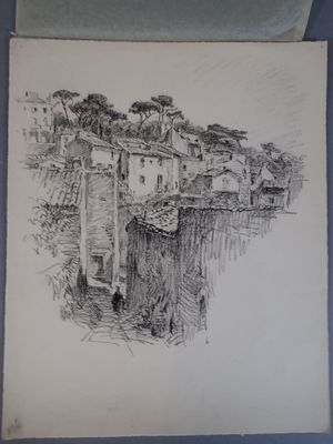 Paul Adrien BOUROUX (1878-1967), attribué à, "Village de Pro…