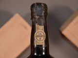 a close up of a bottle of wine with a label on it