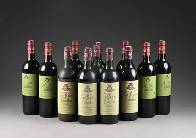six bouteilles de vin sont alignées dans une rangée