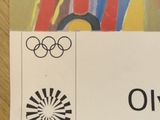 a picture of a postcard with a picture of a olympic logo
