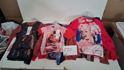 Lot de 63 t-shirts enfant imprimé , différents coloris, diff…