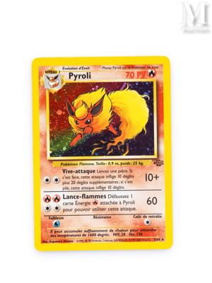 a close up of a pokemon card on a white surface