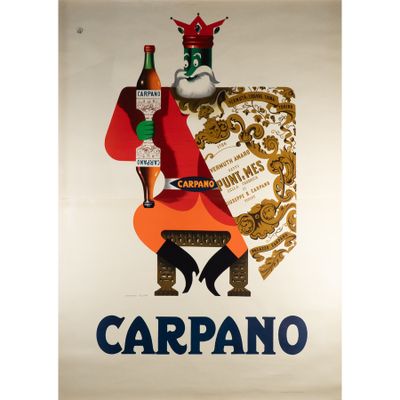 Carpano" [Re] Affiche lithographique [Toile].