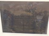 a picture of a painting on display in a glass case