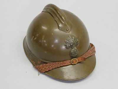 Casque Adrian modèle 15 avec coiffe du 2ème type (bandeau ma… - Photo 1