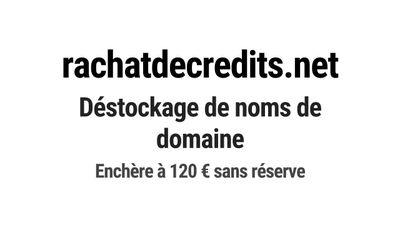 Nom de domaine rachatdecredits.