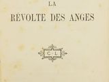 an old book with a black and white title on it