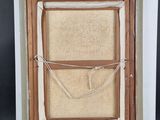 an old picture of a window with a rope hanging from it ' s side