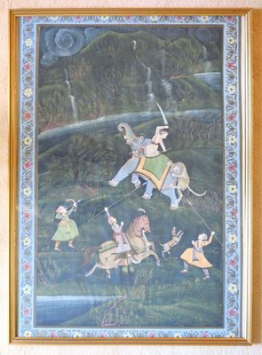 École Indo-persanne La chasse à l'éléphant