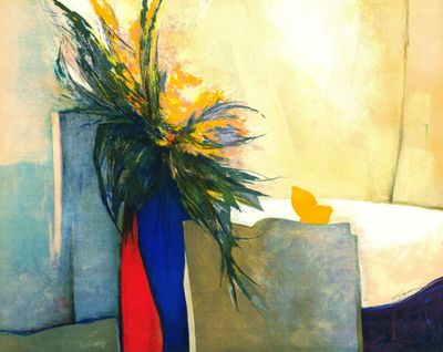 Claude GAVEAU (1940-2021) - Grand bouquet, lithographie orig…