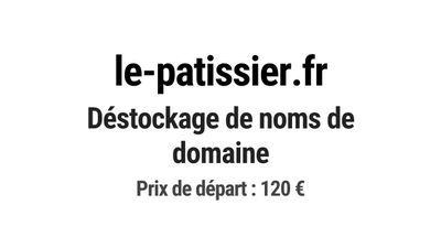 Nom de domaine le-patissier.fr.