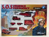 a box with a picture of a fireman and a fire truck