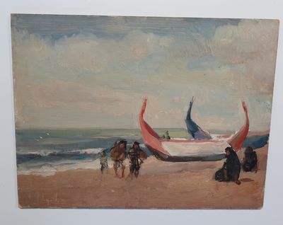 Ecole nordique du XXe siècle Scène de plage