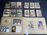 a lot of old photos on the table together