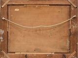 a picture of an old wooden frame with a rope on it