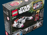 a box with a lego star wars vehicle inside of it